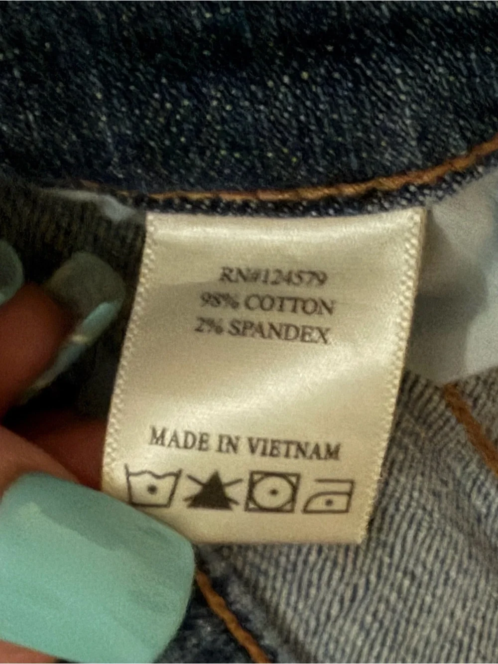 Women’s Ripped  Dark Wash Blue Jeans - Classic Straight Fit Size 13